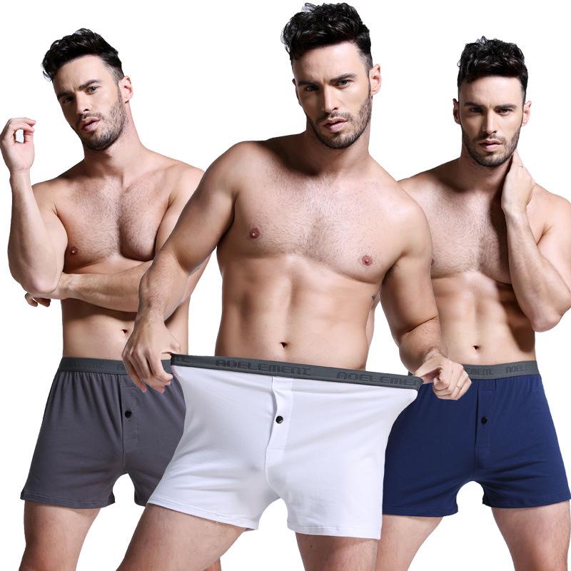 

Underpants AOEL EMENT Pants Men's Briefs Boxer Solid Color Boys Soft And Comfortable Cotton Breathable Underwear Men Panties, Blue