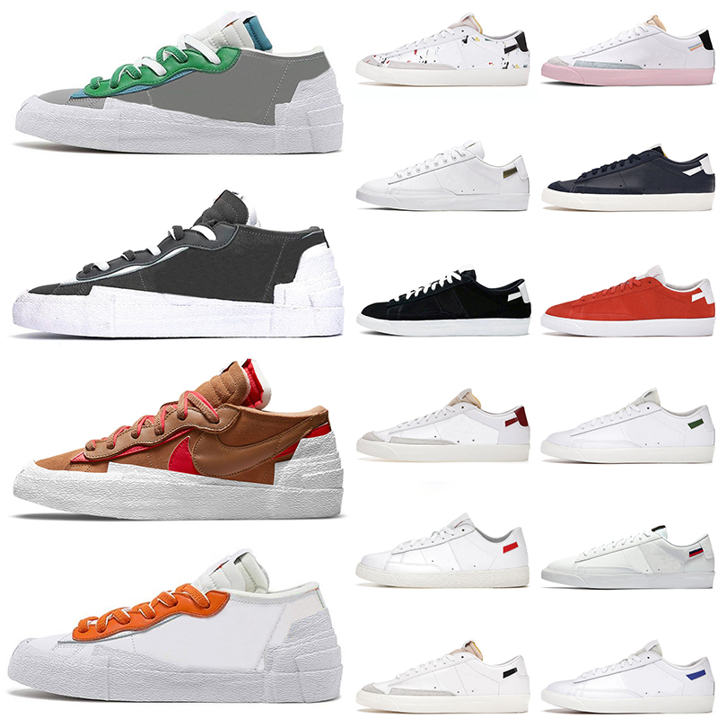 

2021 Mens Women Outdoor Casual Shoes Blazer Low British Tan Iron Grey Classic Green Magma Orange Blazers 77 Vintage University Red Hyper Blue Black Trainers Sneakers, D2 iron grey 36-45