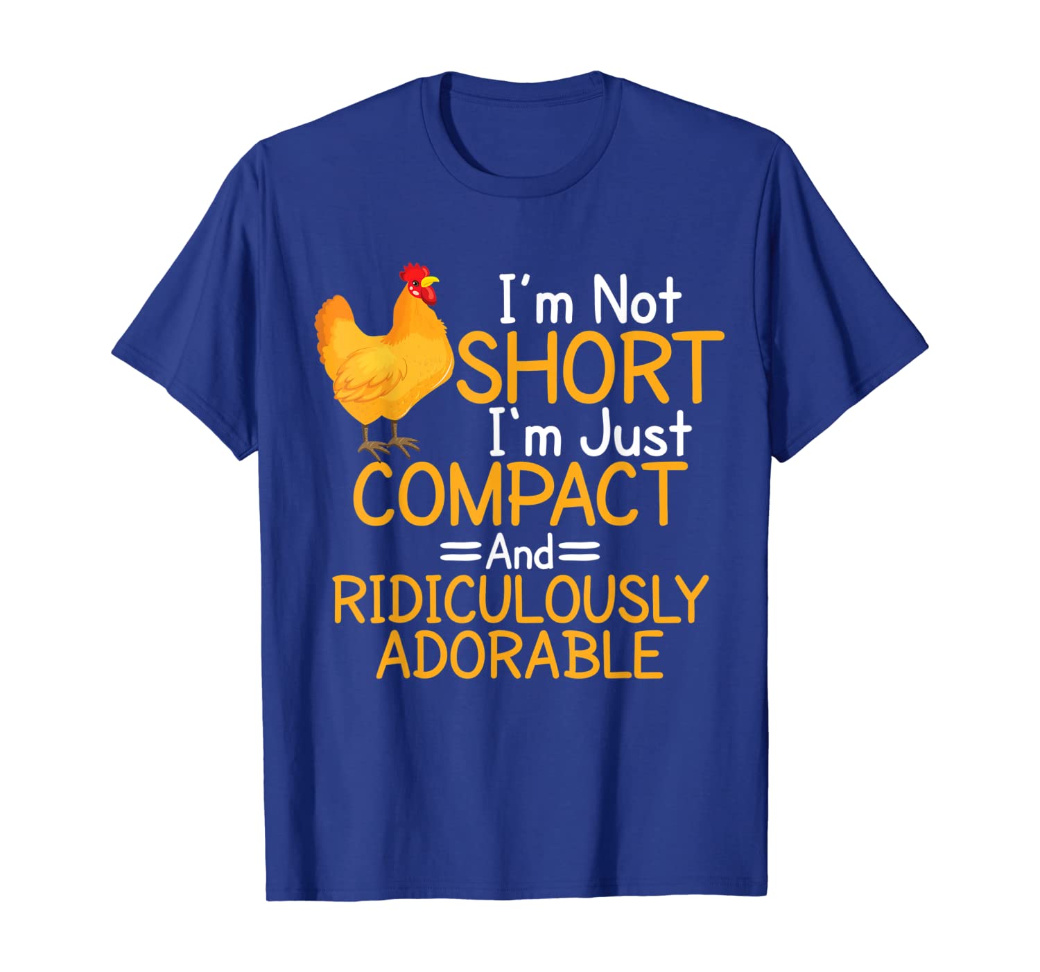 

i'm just compact amd ridiculously adorable tshirt funny, White;black
