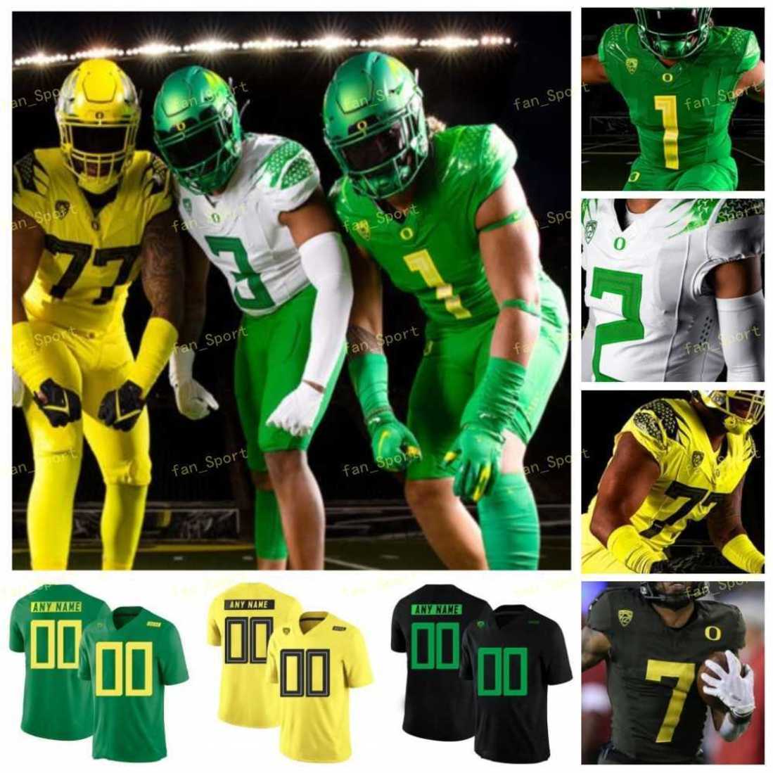 

2021 Oregon Ducks Football Jersey NCAA College Justin Herbert CJ Verdell Kayvon Thibodeaux Tyler Shough DJ Johnson Justin Flowe Noah Sewell, As