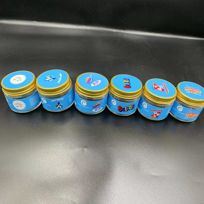 

Cokies 1oz Glass Can for Live resin rosin crumble badder shatter concentrate containers