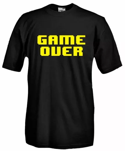 

D33 shirt Game Over Retro Game Vintage Game, Mainly pictures