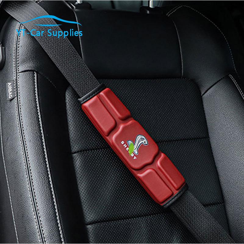 

Safety Belts & Accessories Car Seat Belt Shoulder Pads Decorative Protective Cover For Mustang Shelby GT500 GT350 Interior Modified