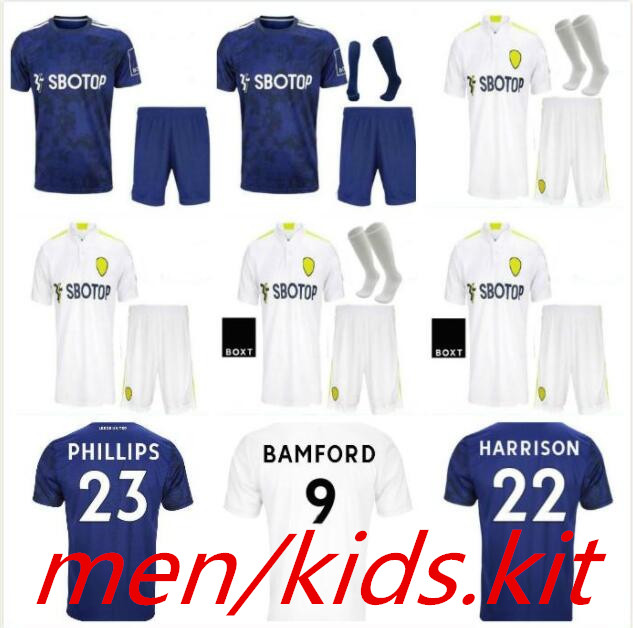 

Men Adult Kids Football Jerseys 3rd Purple 22 23 Leeds BAMFORD Home goalkeeper Soccer Jersey RAPHINHA Away Blue Shirt 2021/2022 United Uniforms on sale Player fans 999