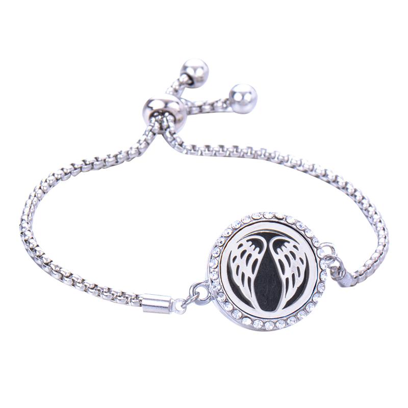

Charm Bracelets Creative Women Hollow Openable Essential Oil Bracelet Europe And America Adjustable Size Perfume