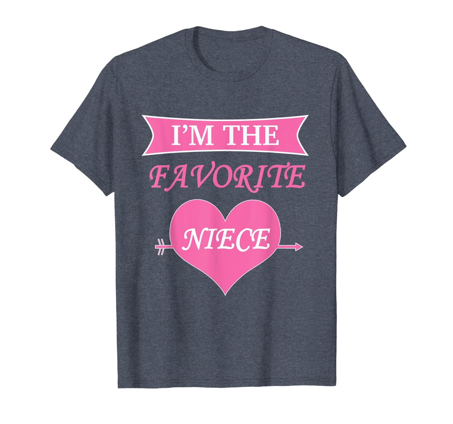 

i'm the favorite niece, niece girl t-shirt, White;black