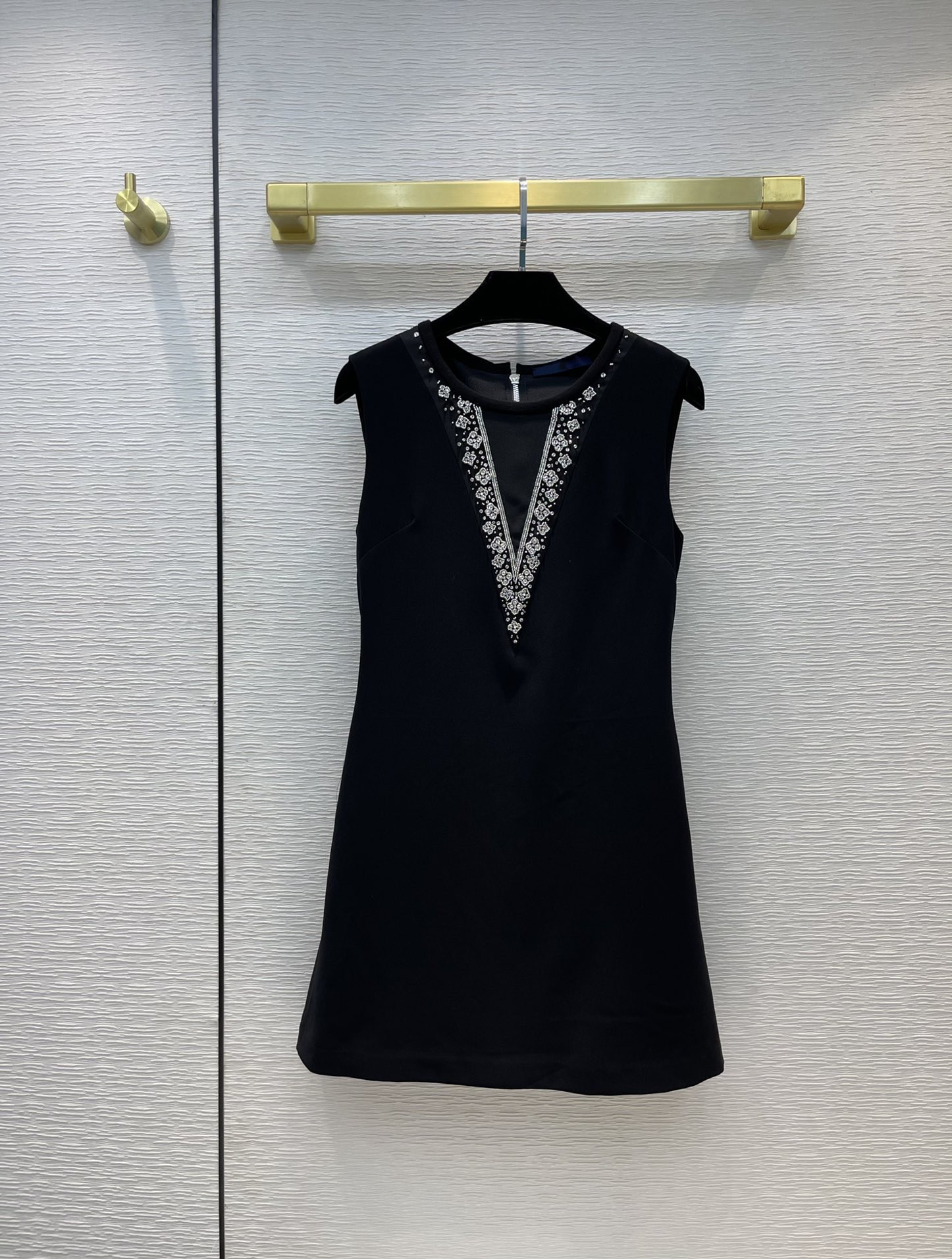 

Milan Runway Dress 2021 Summer O Neck Sleeveless Print Designer Dress Brand Same Style Dress 0525-12, Black