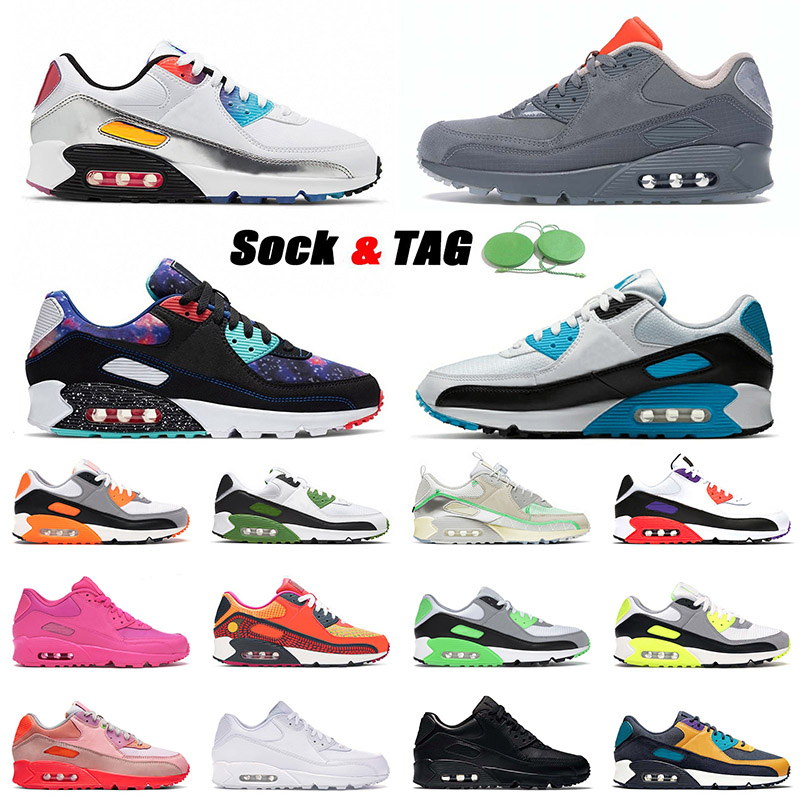 

High Quality 2021 Running Shoes OG90 Men Women Supernova Laser Blue US 12 Moss Green Max Air Airmax 90s Sports Trainers Sneakers, C28 triple black 36-46