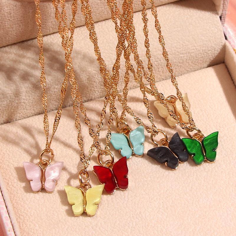 

Fashion Cute Butterfly Gold Color Choker Necklace For Women Girls Twist Chain Elegant Sweet Jewelry Gift Chains