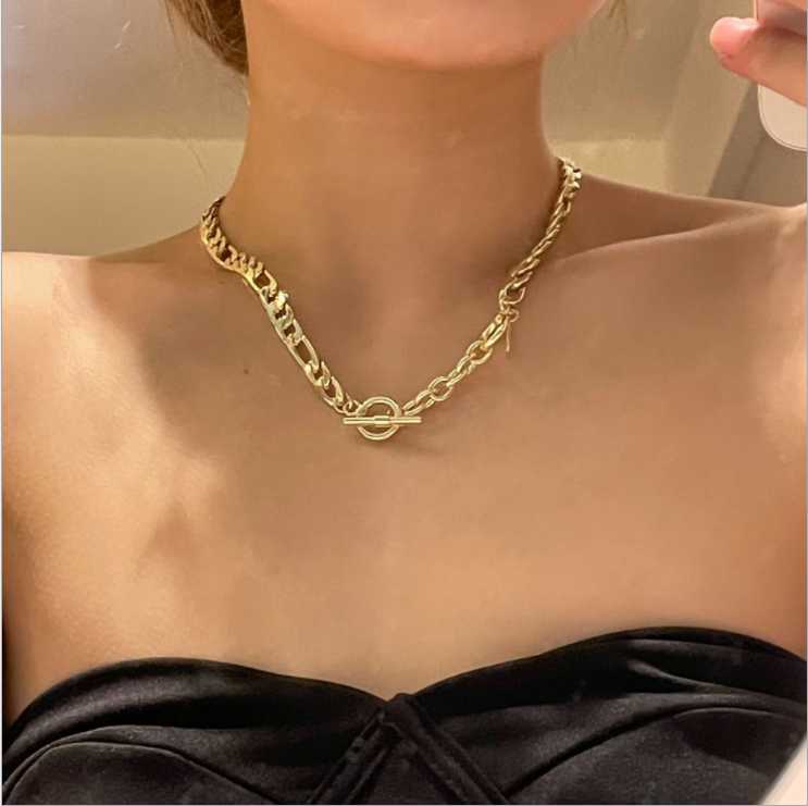 

Chains Necklace Light Luxury Ins Cold Wind Clavicle Chain Female Summer, Silver