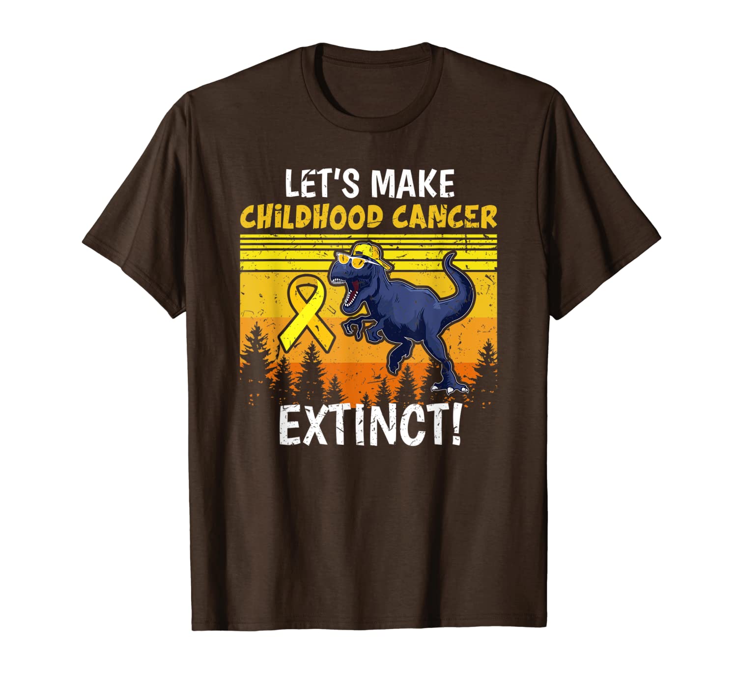 

childhood cancer awareness dinosaur shirt survivor gifts t-shirt, White;black