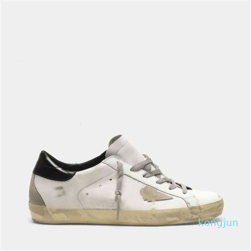 

Designer- Women Shoe Baskets Golden Sneakers Sequin Classic White Do-old Dirty Fashion Man Women Casual Shoes, Dark gray star