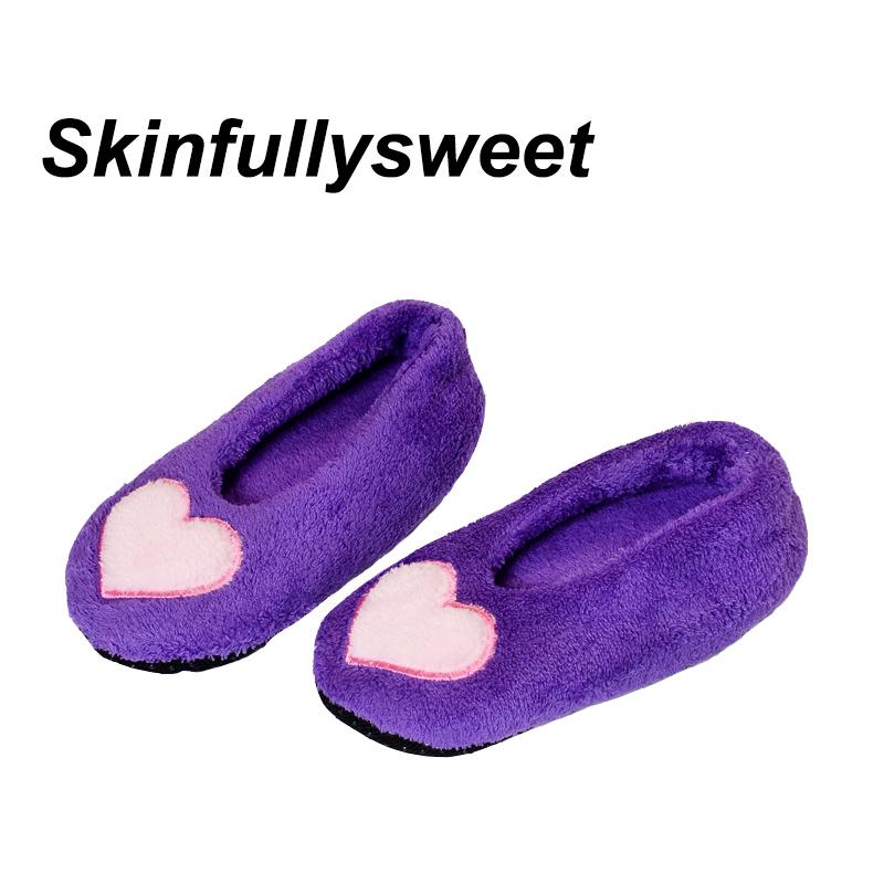 

Warm Cotton Home Slippers Plush Female Floor Shoes Non-slip Indoor Soft Sole FOR CHILD, Black
