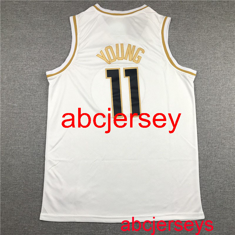 

19 Platinum Jerseys MEN Basketball Jerseys Sportswear YOUNG #11 WHITE GOLD -XXL Vest