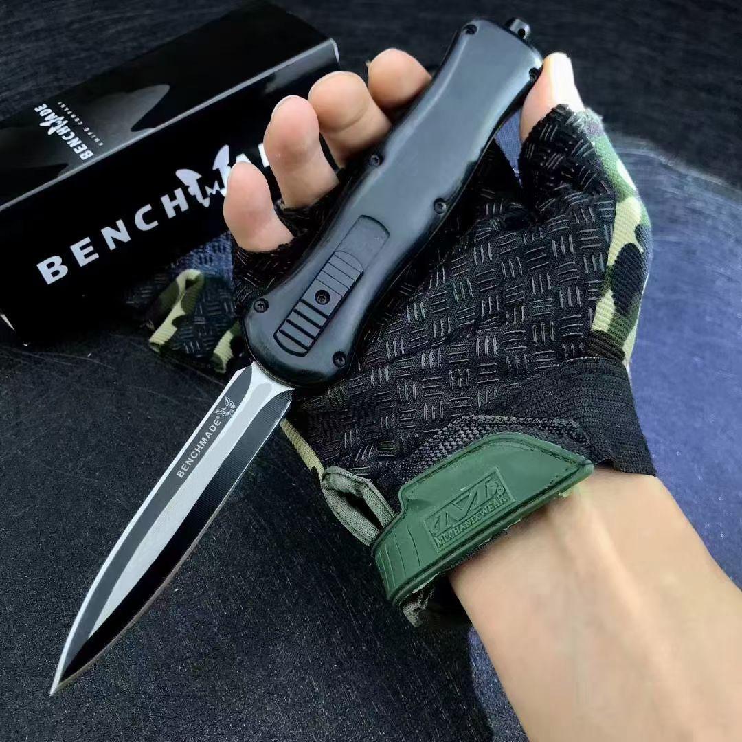 

Benchmade Infidel 3350 Mchenry Double action Automatic Knife BM42 3300 3551 Pocket Tactical knives gear Survival knifes with nylon sheath EDC A016 A017 A019 Tools