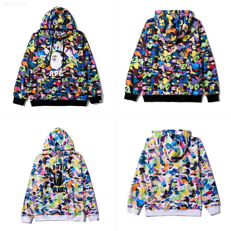 

jerseys hoodies 2021 autumn ape man candy camouflage men's and women's hooded pullover, Black