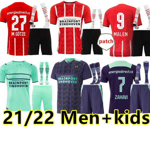 

21 22 PSV EINDHOVEN soccer jerseys MALEN camisa de futebol IHATTAREN DUMFRIES GAKPO BRUMA LAMMERS home away 3rd mens football shirts men+kids kit, 21/22 home adult socks