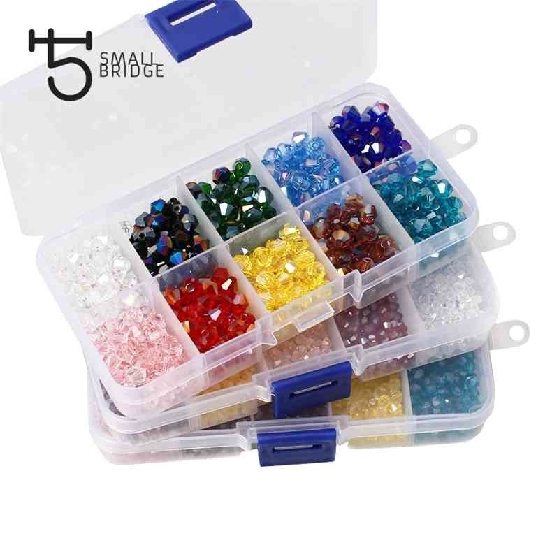 

3 4 6mm Czech Bicone Glass Beads jewelery Making Diy accessories for woman Faceted loose spacer beads kit whole 1400pcs