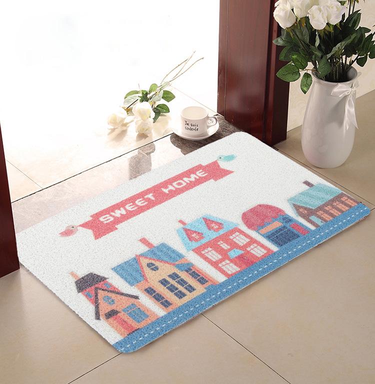 

Modern Anti-Slip Doormat Printed Kitchen Bathroom Rug Home Welcome Rugs Toilet Shower Floor Carpet Indoor Footmat Carpets
