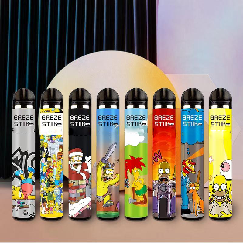 

Original Breze Stiik Mega Disposable Electronic cigarettes Vape Pen Factory Sell Pre-filled Pods 2200Puffs Vaporizers 950mAh Vapor 6ml 8Colo