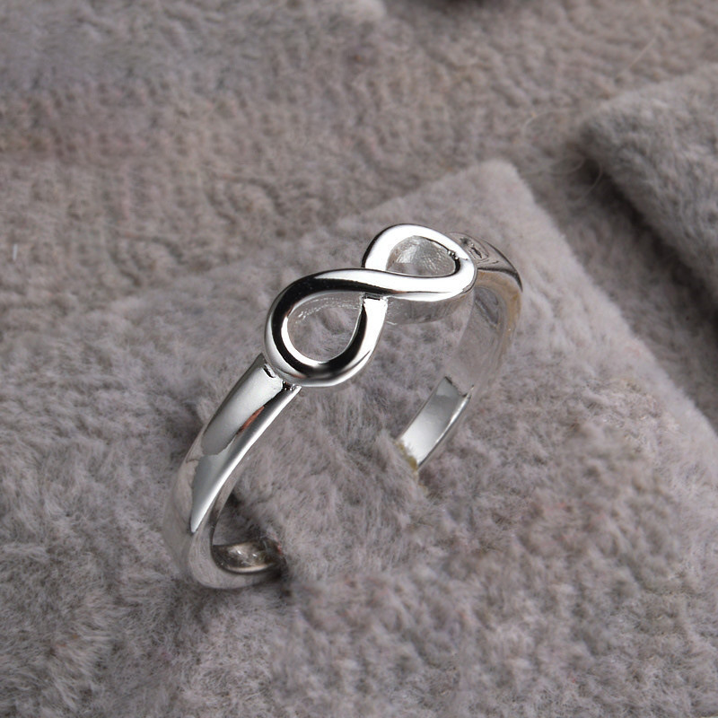 

925 Sterling Silver Band Number 8 Rings Jewelry Infinity Fashion Engagement Bridal Wedding Finger Ring Big Promotion