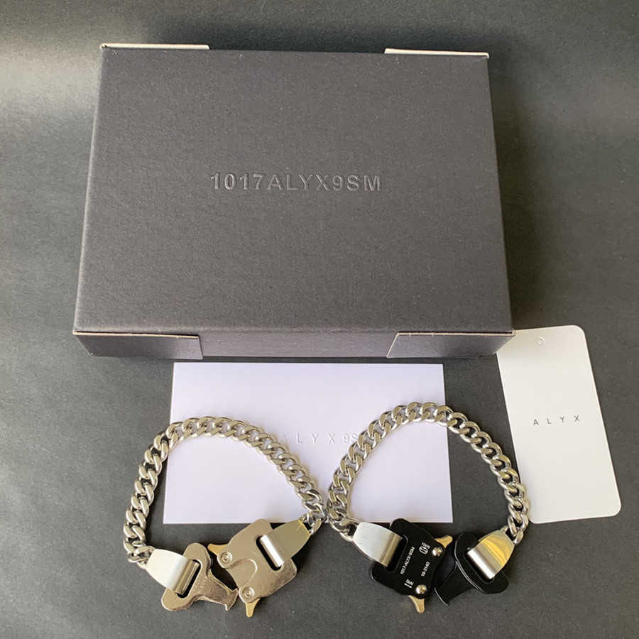 

Alyx River Link Bracelets 2020 Men Women Titanium Stainless Steel 1017 Alyx 9sm Bracelet Metal Buckle Q0722