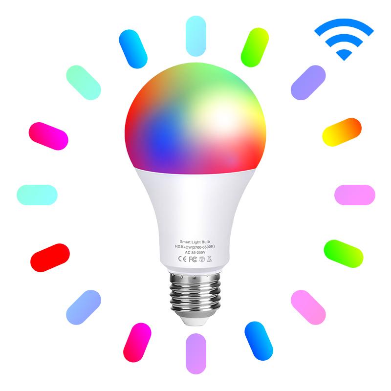 

Smart Bulb WiFi Home Lighting Led Lamp E27 10W RGB White Warm Magic Light Dimmable Work Google To IOS /And Bulbs
