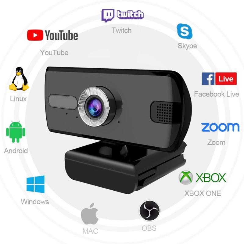 

USB Web Camera 90 Degree Wide View Webcam With Microphone High Voice Quality For Video Calling Online Meeting Webcams