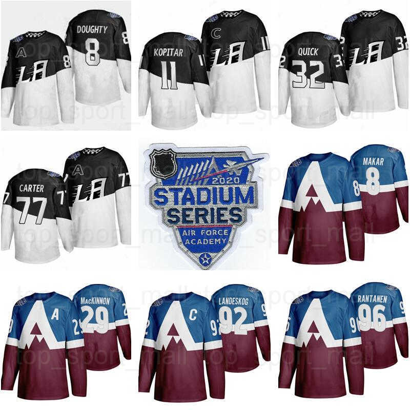 

Men 2020 Stadium Series Drew Doughty Jerseys Anze Kopitar Jonathan Quick Kings Cale Makar Nathan MacKinnon Gabriel Landeskog Mikko Rantanen