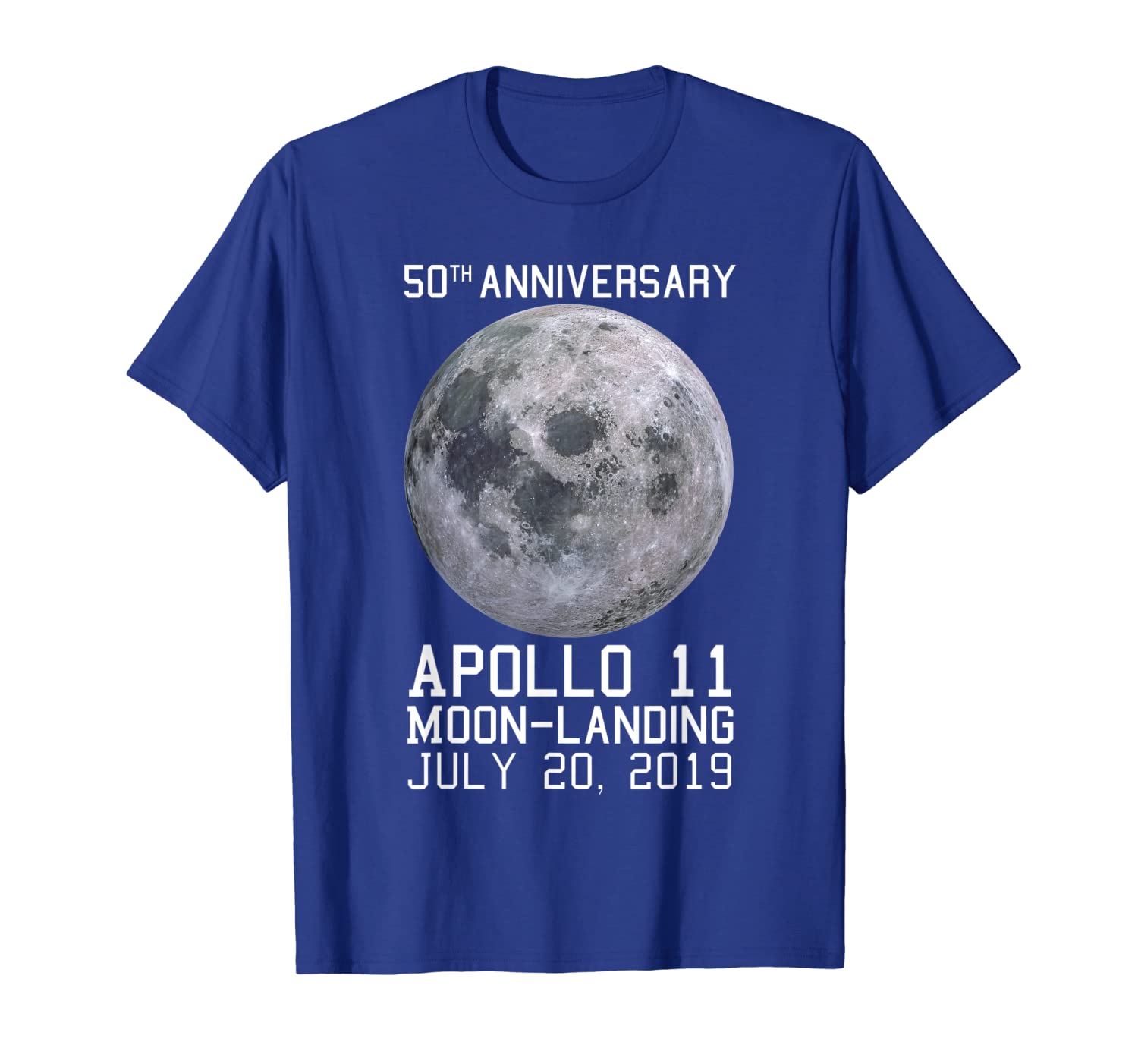

50th anniversary apollo 11 moon landing space mission usa t-shirt, White;black