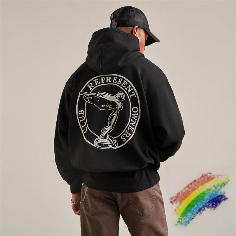 Sweats à capuche pour hommes Sweatshirts représentent les propriétaires club Hoodie Hommes Femmes 1: 1 Broderie de haute qualité Flying Goddess P