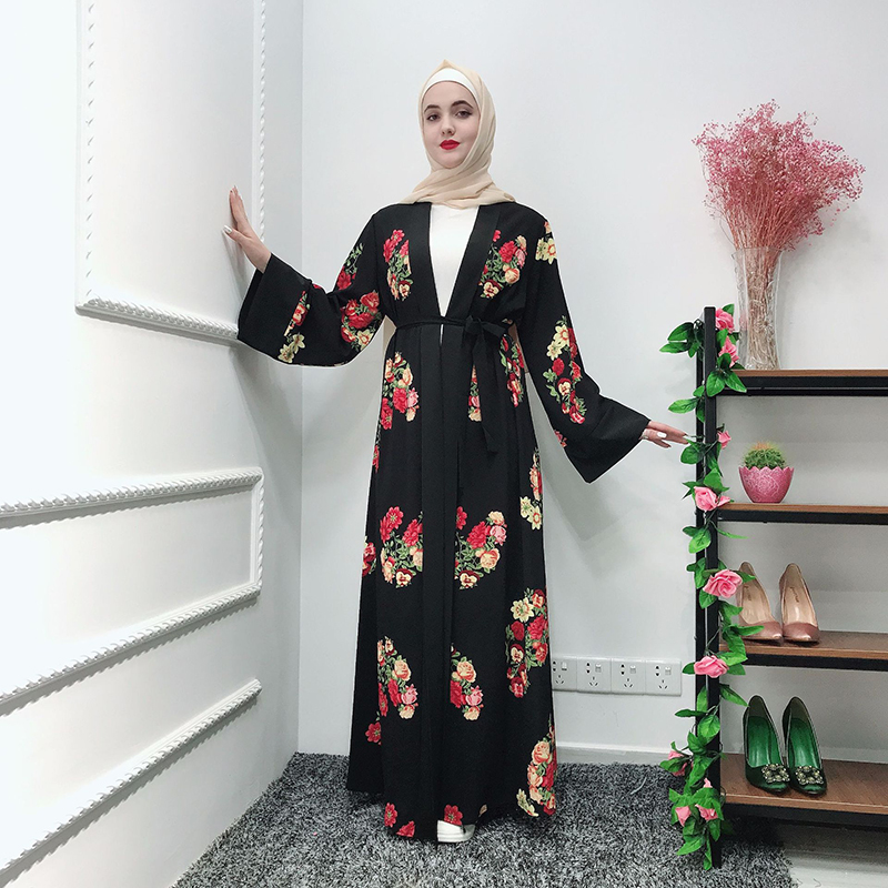 

Muslim Dress Open Abaya Kimono Cardigan Abayas For Women Turkish Islamic Clothing Robe Musulmane Dubai Islam Kaftan Djellaba