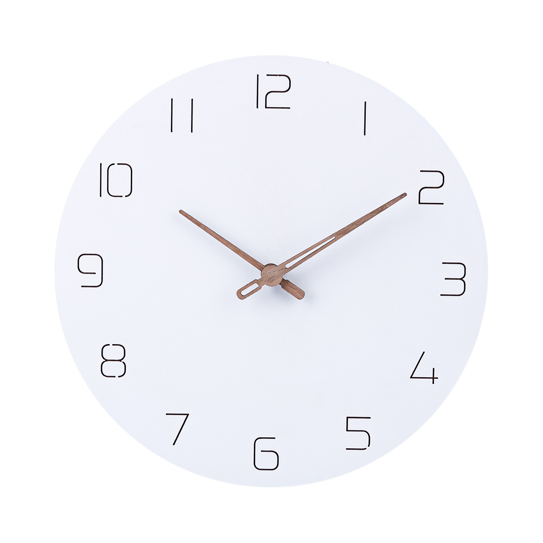 

29cm Nordic Stye Fashionabe Simpe Sient Wa Cocks for Home Decor Pure White Type Wa Cock Quartz Modern Design Timer