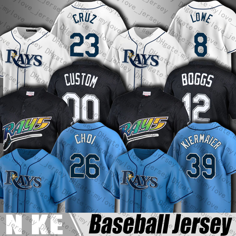 

26 Ji-Man Choi 39 Kevin Kiermaier Jersey Tampa Rays Bay Nelson Cruz Manuel Margot Baseball Jerseys Brandon Lowe Wander Franco 12 Wade Boggs Shirts, Retro custom (guang m)