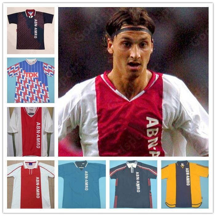 

Retro HOT soccer jerseys CRUYFF KLUIVERT IBRAHIMOVIC RIJKAARD KLUIVERT LITMANEN DE BOER SEEDORF DAVIDS Overmars Blind BERGKAMP, Black;yellow