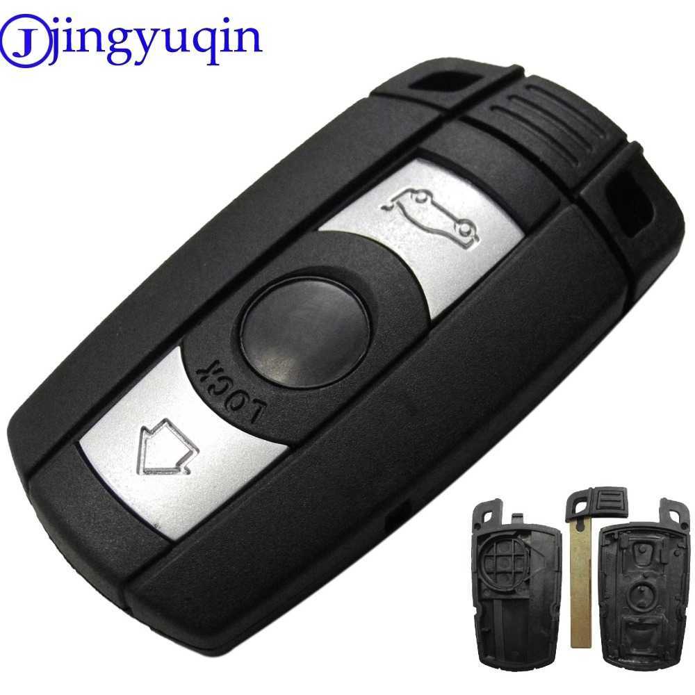 

Remote 3 Buttons Car Key Shell Case Smart Blade Fob Case Cover For Bmw 1 3 5 6 Series E90 E91 E92 E60 With, Black