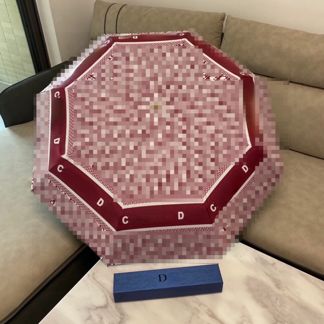 

Designer D Automatic Vintage Printing Umbrella with Suitable To Sun Rain Women Parasols Girl Folding Umbrellas for Man and Women