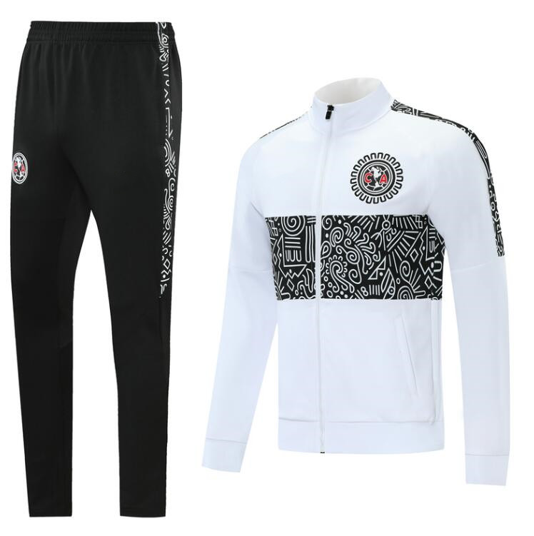 

2021 2022 Club America adult tracksuit Mens Football Jacket Kitfull zipper de Guadalajara Training Suit 20 21 UNAM Tijuana Chandal Jogging, White