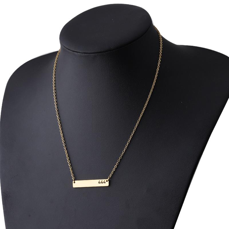

Pendant Necklaces Fnixtar 20Pcs 45cm Strip Blank Number 444 Necklace Mirror Polish Stainless Steel Sweater For Christmas Gifts