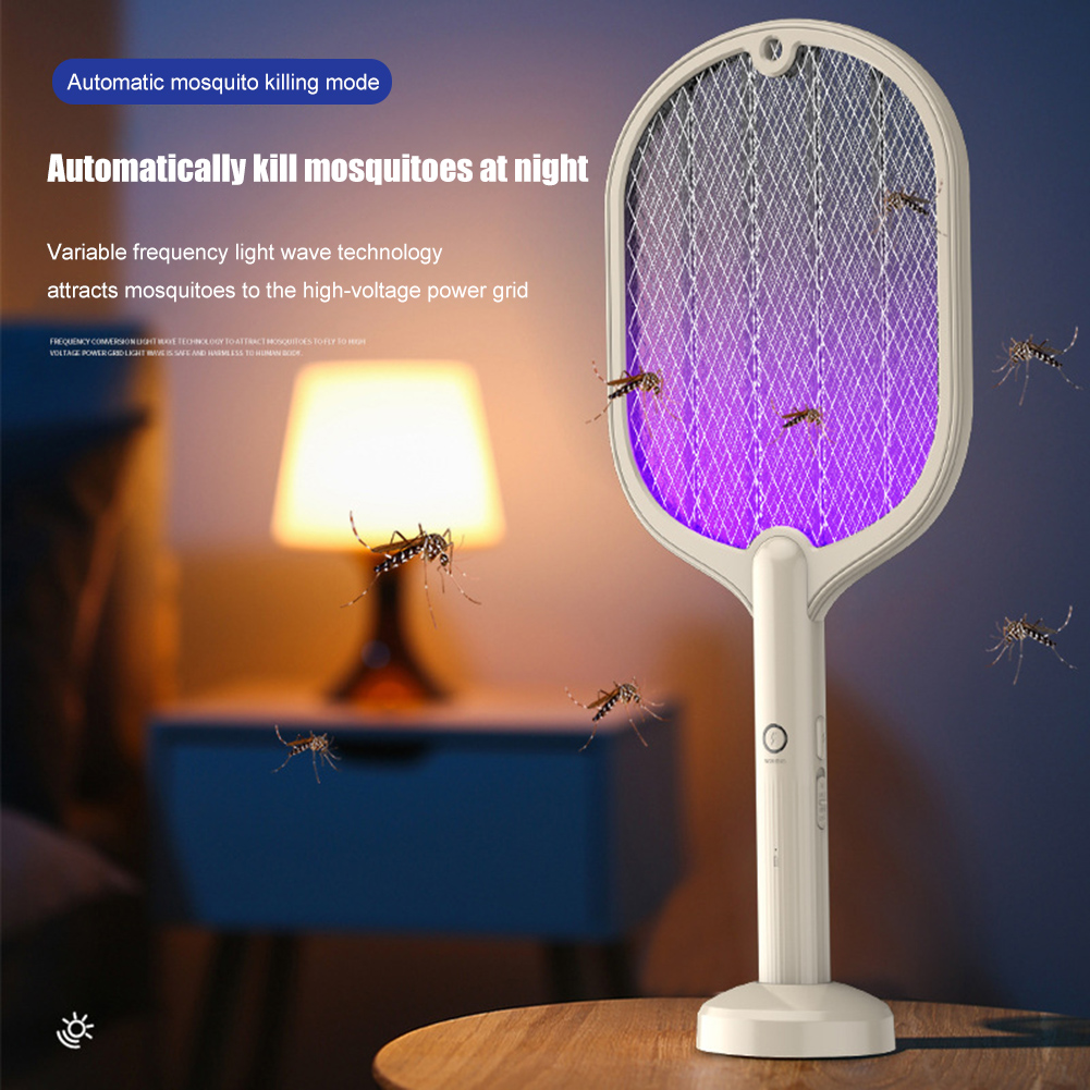 

Explosion Electric Insect Racket Mosquito Swatter USB Rechargeable Home Fly Bug Insect Zapper Racket Insert Mosquito Killer Trap