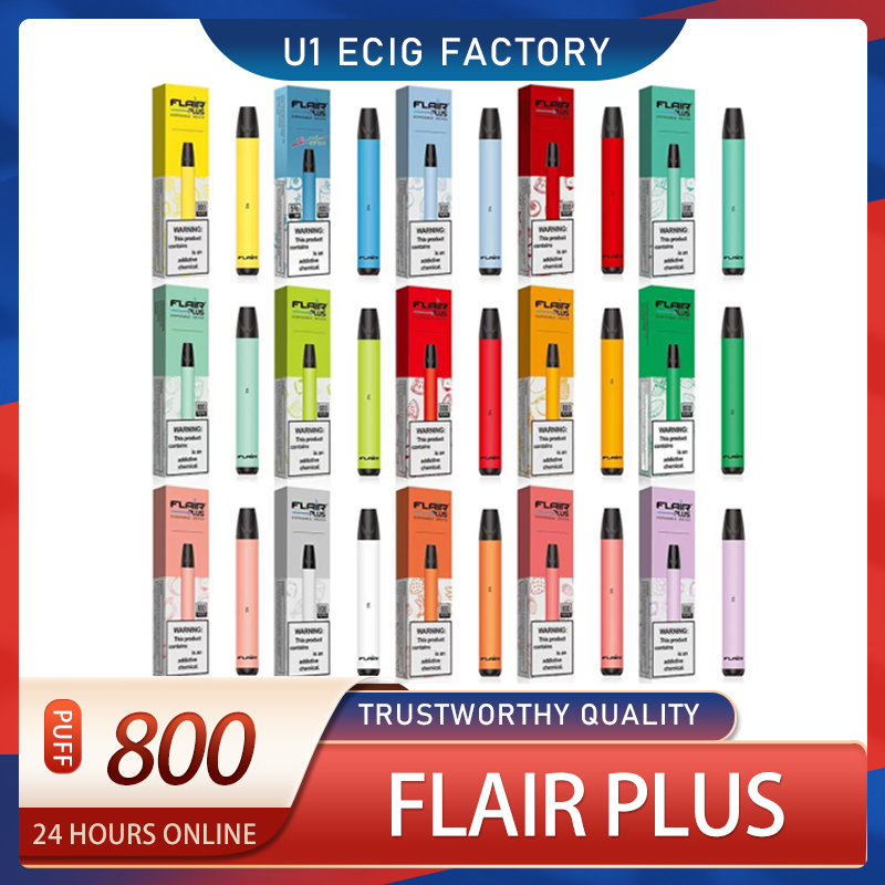 

Flair Plus 800 Puffs Disposable E cigarettes Device Kit 550mAh Battery 3.5ml Pre-filled Cartridge Pod Stick Vape Pen Vs Puff Bar Bang XXL in