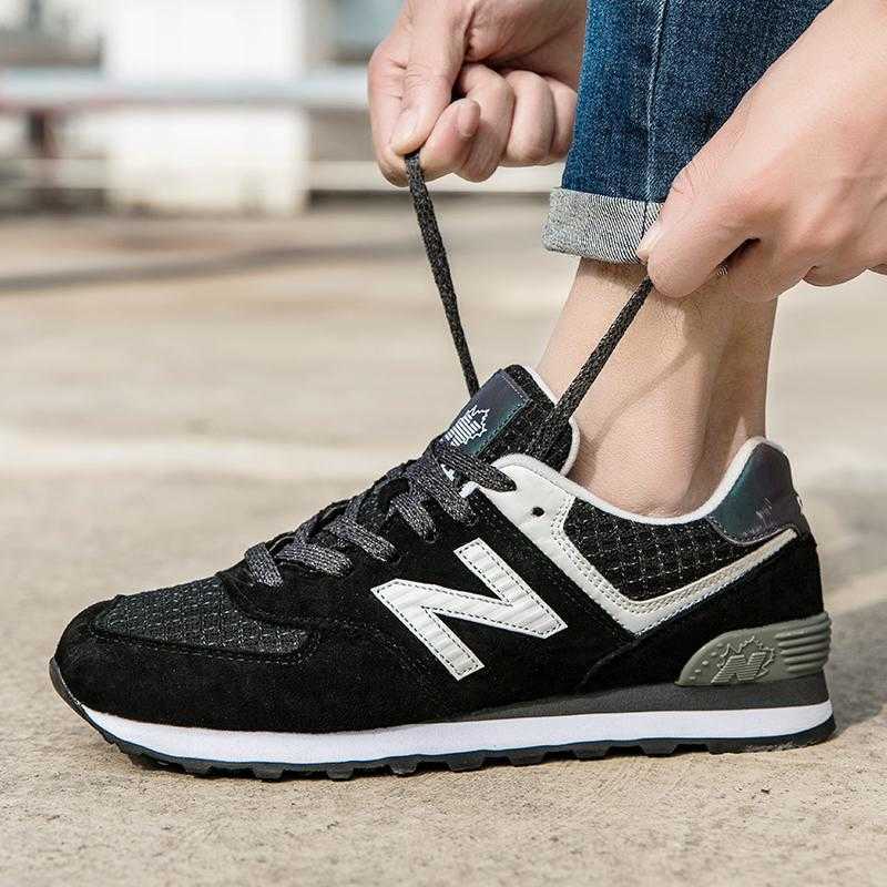 Spring and Autumn Cool Running Sho Men's Nb Leather Mh Sports Women's n Word 574 Couple Summer