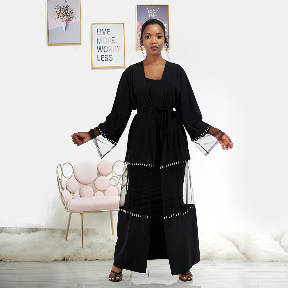 

Black Arabic Abaya Kimono Cardigan Hijab Muslim Dress Turkish Islamic Clothing Abayas For Women Dubai Kaftan Robe Femme Musulman