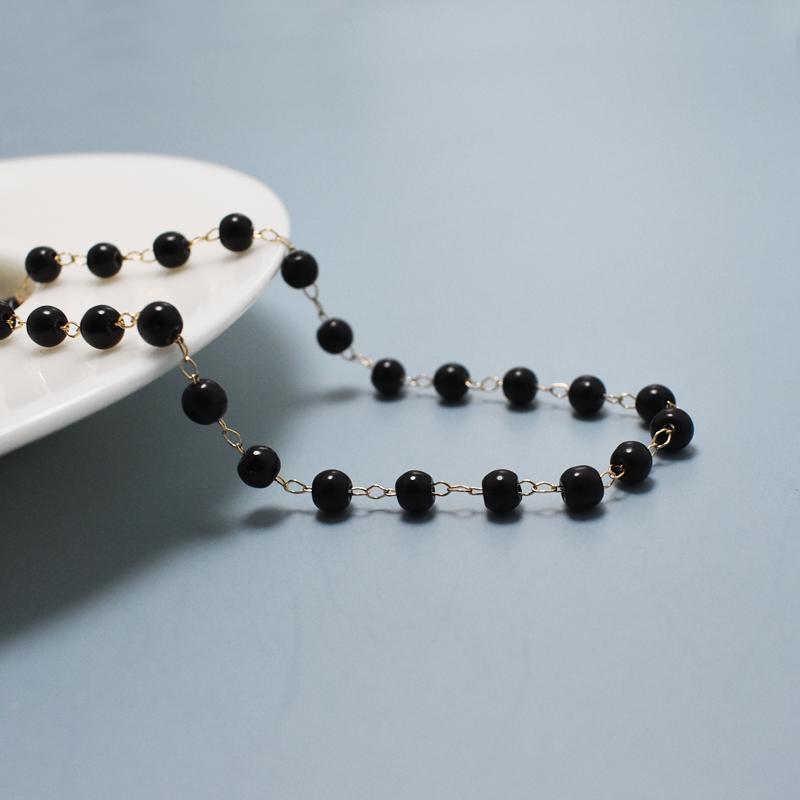 

Pendant Necklaces Fashion Choker Black Crystal Beads Chain For Women Luxury Trendy Resin Necklace Wedding Party Jewelry Gifts