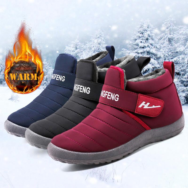 

Boots 2021 Snow Women's Keep Warm Fur Ankle Comfortable Winte R Shoes Outdoor Botas Plus Size 42, Black