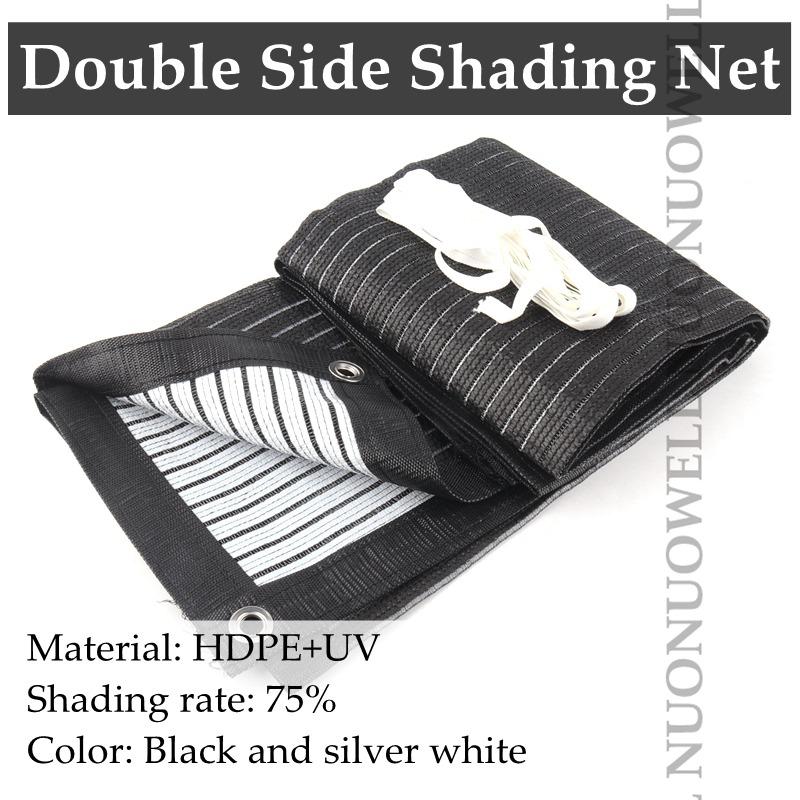 

Style Black And White Double Side Shading Net Anti-UV HDPE Garden Yard Succulent Plants Sunscreen Balcony Safety Privacy Shade