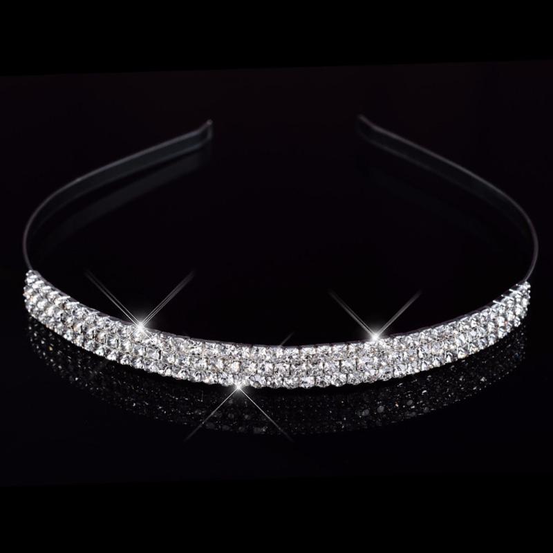 

Hair Clips & Barrettes 2021 Wedding Bridal Bridesmaid Tiara Crown Headband Girls Crystal Rhinestone Jewelry Accessories Bride Head Ornament, Golden;silver