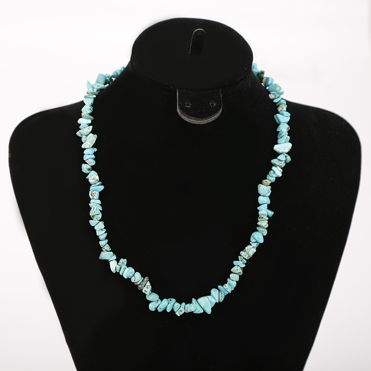 

Handmade Natural Crushed Beaded Strand Multicolored Energy Chakra Stone Necklace