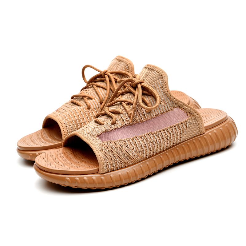 

Slippers 2021 Summer Breathable Flying Woven Men Casual Shoes Mens Young Chaussures Male Sneakers Zapatillas Deportivas Hombre, Black