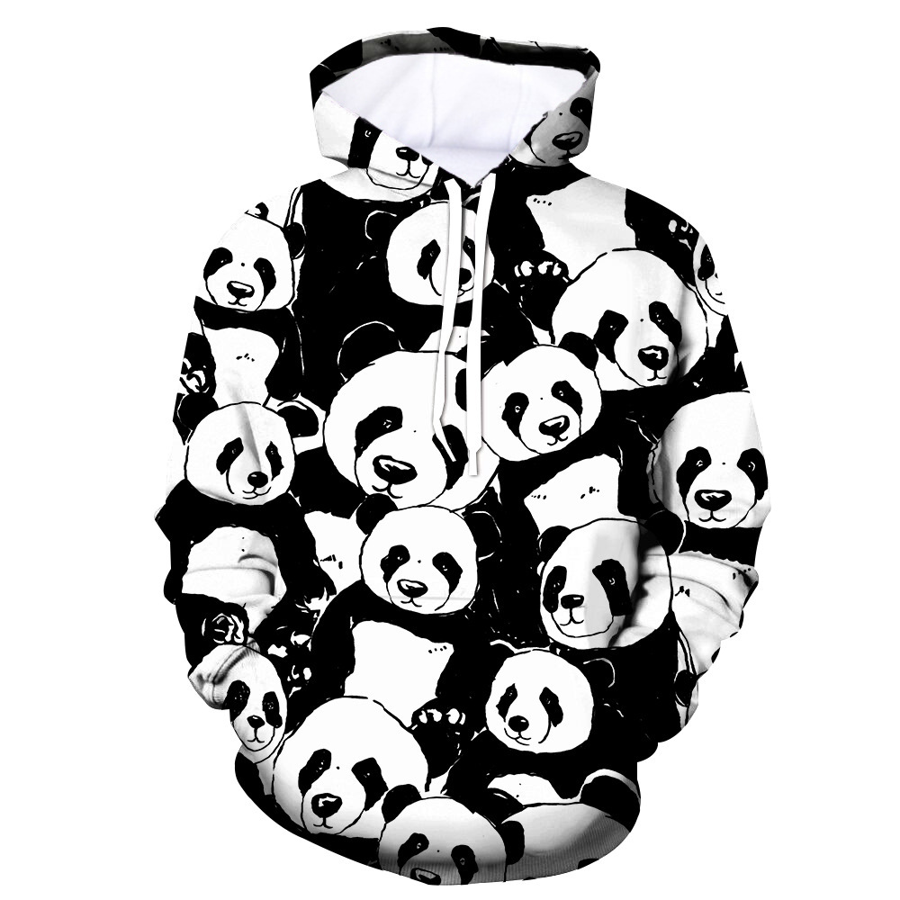 

Mens Hoodies Panda 3D Digital Printing Funny Hoodie Sweatshirts Hip Hop Autumn Winter hoody Homme Pullovers, As pic